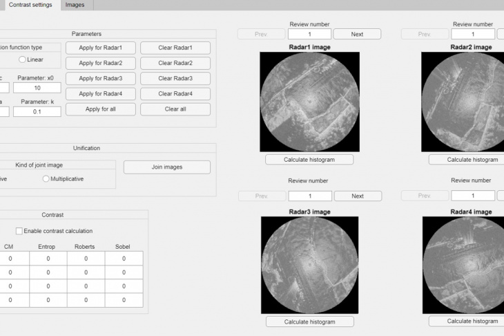 Figure 3 – Software algorithmic module work window