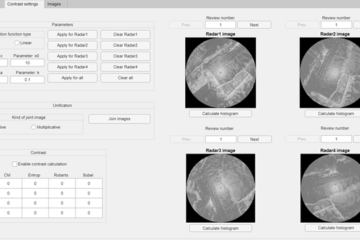 Figure 3 – Software algorithmic module work window