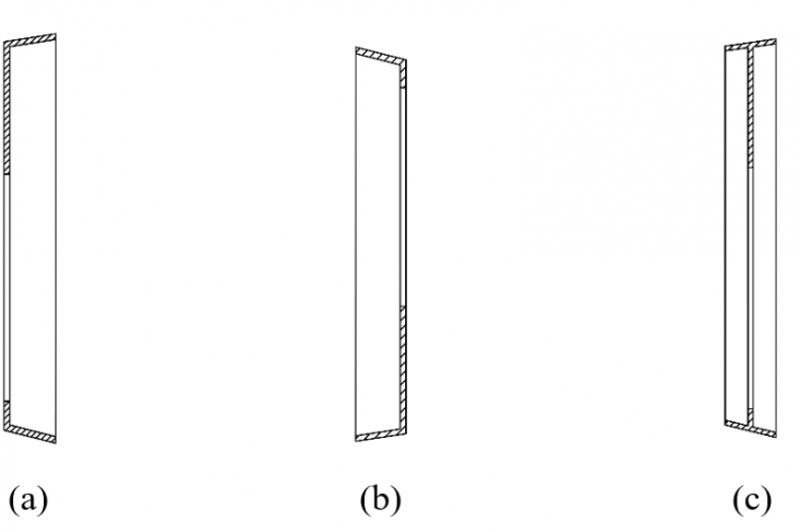 Fig. 8. Variants of the shape of cross-sections of ribs: