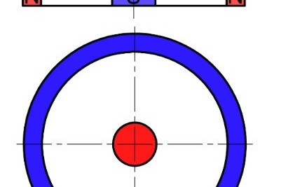 Рис. 3. Схема кольцевой магнитной системы
