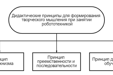 Рис. 1. Дидактические принципы для формирования творческого инженерного мышления при занятии робототехникой