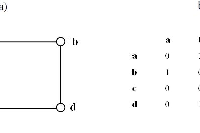 Fig. 1. Graph G (a) and its matrix (b)