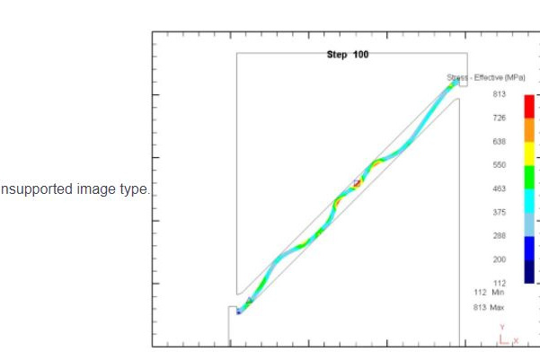 Fig. 8. Distribution of displacements and stresses during deformation according to scheme C
