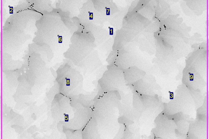 Рис. 5. Фотография микроструктуры поверхности Zr0.2Ti0.8Fe1.6V0.4