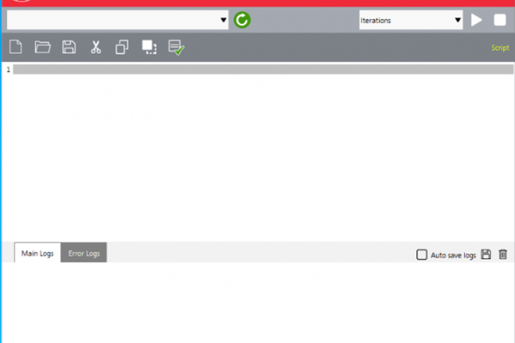 Рис. 2. Начальное окно программы ACS Script Tool