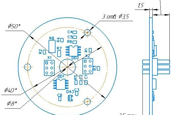 Fig. 3. Assembly diagram of the autonomous voltage registration device