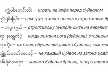 Рис. 25. Процессуальное значение зоонима буйвол