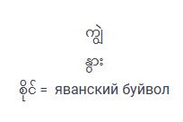 Рис. 23. Лексемы зоонима буйвол