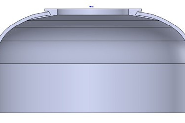 Fig. 2. SolidWorks pressure vessel geometry